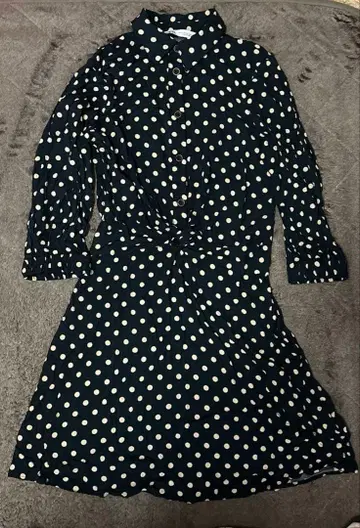 미사용 ZARA 도트 셔츠 원피스 카슈쿨