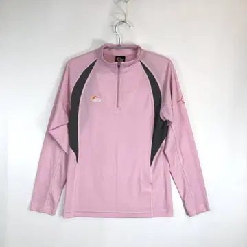로우알파인 하프 지퍼 셔츠 긴팔 속건성 핑크 여성용 M 사이즈