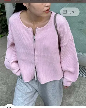 CIAOPANIC TYPY 스폰디쉬 더블 지퍼 니트 가디건