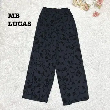 s.1010 [엠비루카스카셰트] 와이드 팬츠 비침 꽃무늬 일본제