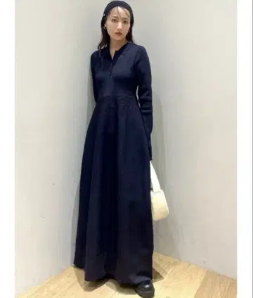 스타일 믹서 stylemixer 폴로 니트 원피스 네이비