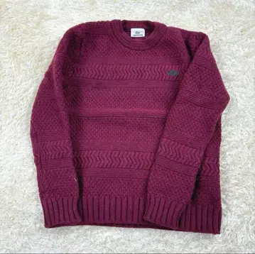 라코스테 레어 컬러 니트 스웨터 자수 로고