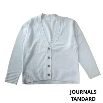 저널 스탠다드 울 캐시미어 혼방 V넥 가디건 베이지 프리