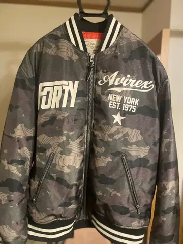 AVIREX 카모플라쥬 자켓 MA-1 플라이트 자켓 size 2XL