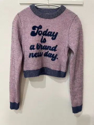 SLY 니트 상의 여성용 티셔츠 스웨터 숏 기장