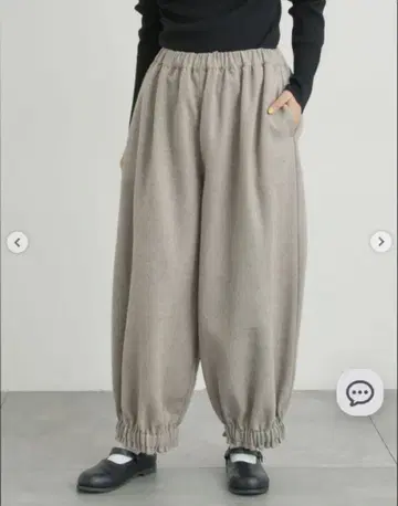 사만사 모스모스 [정전기 방지 안감] 헤링본 벌룬 팬츠