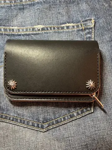 숏 트래커 지갑 언덕 염색 차심 아메카지 스터드