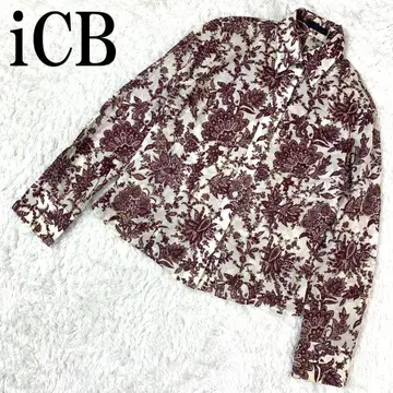 iCB 아이씨비B 긴팔 셔츠 올 패턴 브라운 B7187