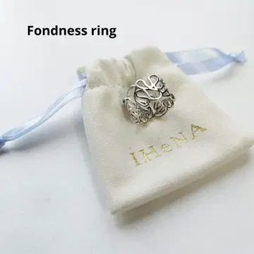 iHeNA Fondness Ring 실버 박스 파우치 포함