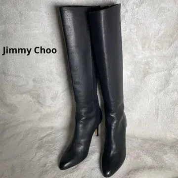 새상품 Jimmy Choo 지미추 롱 부츠 블랙 천연 가죽