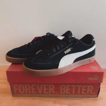 PUMA CLUB 스웨이드 스웨이드 블랙 스니커즈 25.0