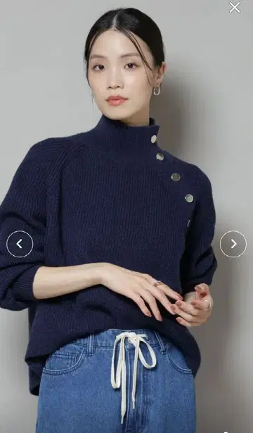 [ 나노 유니버스 ] 단추 디테일 니트 풀오버