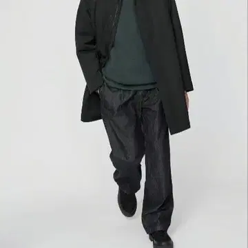 유니클로C 턱 스트레이트 팬츠 데님 블랙 76 UNIQLO:C 남성용