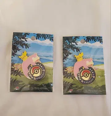 포켓몬 센터 카가와 카가와 야돈 로고 핀즈 2개 세트 1