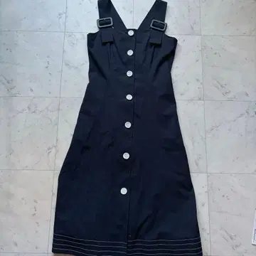 엠즈 그레이시 까멜리아 a라인 오버롤 스커트 블랙 원피스 38