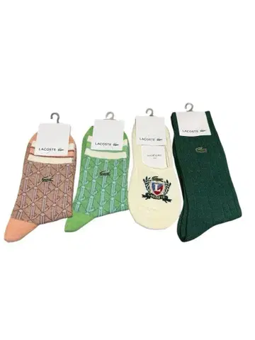 새상품 LACOSTE 삭스 4족 세트