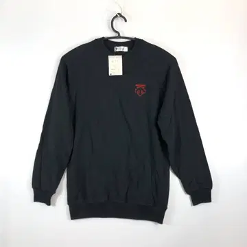 80s 데드스탁 데상트 맨투맨 블랙 레드 자수 S