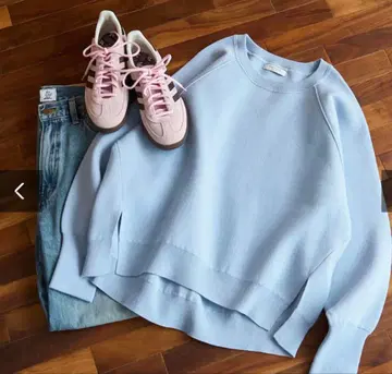 머신 워셔블 맨투맨 라이크 니트 풀오버