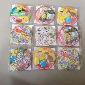 유니버셜 스튜디오 재팬 캔뱃지 9개 세트