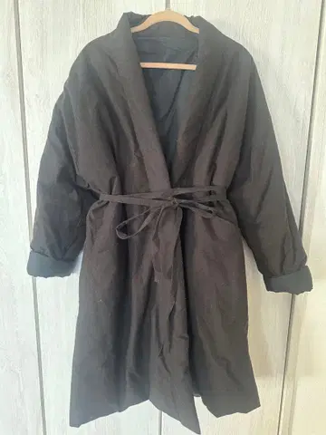 다크 브라운 롱 코트 벨트 포함