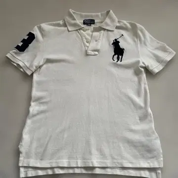 폴로 랄프 로렌 피케 셔츠 빅 포니 화이트 네이비