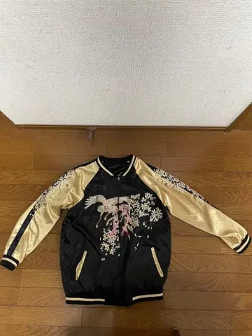 자수 봉황 리버서블 스카잔 블랙 골드 M 사이즈