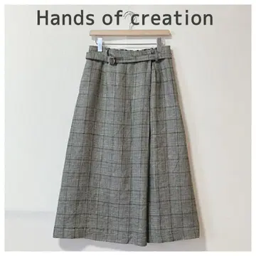 핸즈 오브 크리에이션 랩 스커트풍이 귀여운 체크 스커트