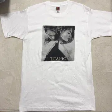 타이타닉 T셔츠 포토 프린트 카피라이트 90s vintage