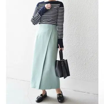 쉽스 프론트 슬릿 타이트 스커트 롱 스커트