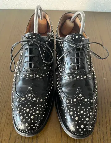 church's 블랙 가죽 신발 38.5 381/2