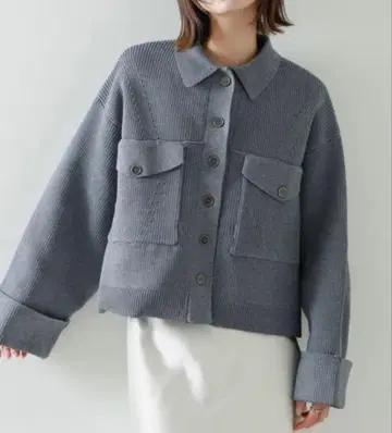 센스 오브 플레이스 니트 숏 자켓