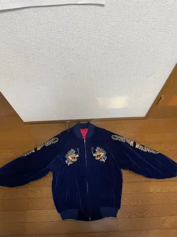 드래곤 자수 네이비 스카잔 프리 사이즈