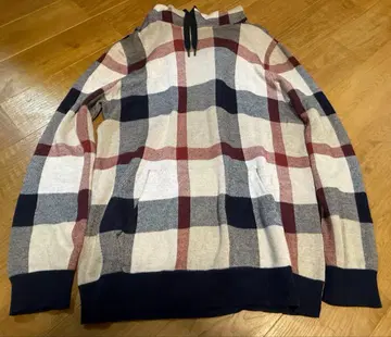 블랙 레이블 크레스트브릿지 체크 무늬 후드티 사이즈 L