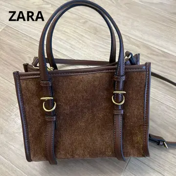ZARA 2가지 종류의 숄더 끈 포함 코듀로이풍 숄더백 토트