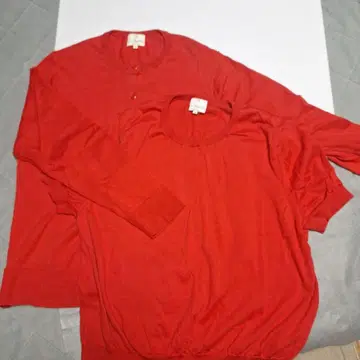 23구 Sun Blushed Cotton 상의 세트 레드 48