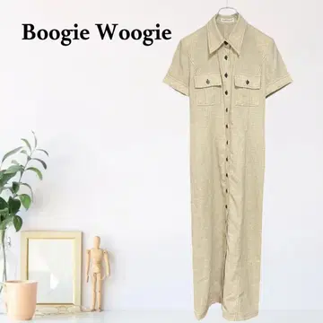 zB931 [ M ] 부기 우기 롱 포인트 칼라 원피스