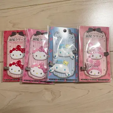 산리오 헬로키티 시나몬 롤 마이멜로디 앞머리 클립 4개 세트