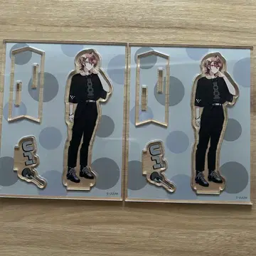 컬러풀피치 카라피치 유리 아크릴 스탠드 2개 세트