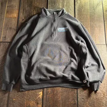 구제 러셀 하프 지퍼 맨투맨 오버사이즈 스미그로 XL 로고