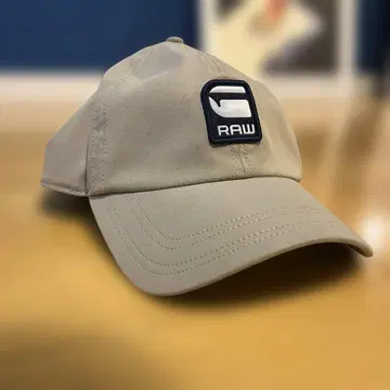 G-STAR RAW 로고 베이지 캡 새상품급