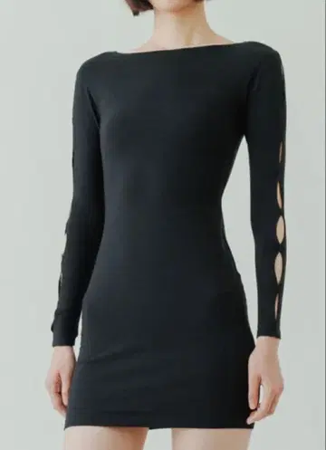 [ yo BIOTOP ] 오픈 슬리브 코튼 미니 드레스