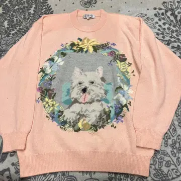 EL MIDAS 강아지 자수 니트