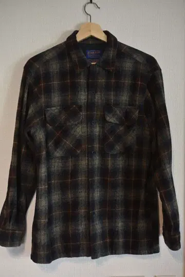 Pendleton 100% 울 셔츠 체크 무늬 구제 의류 빈티지