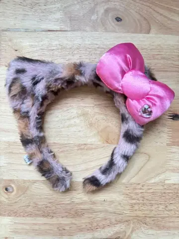 USJ 레오파드 무늬 리본 머리띠