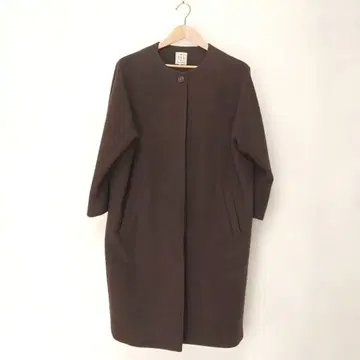 사만사 모스모스 브라운 롱 코트
