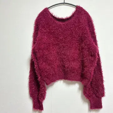 [ F ] 핑크 폴리에스테르 니트 스웨터 여성용