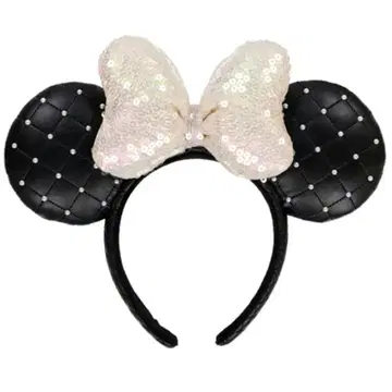 디즈니 머리띠 블랙 화이트 2세트