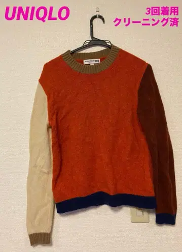 [3회 착용] UNIQLO 컬러 블록 크루 스웨터 S