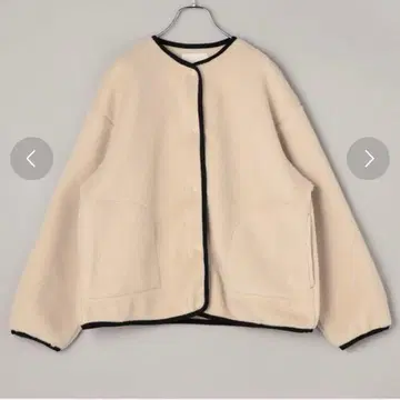 FREAK'S STORE 컷 보아 자켓 아이보리