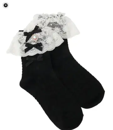 [ LIZLISA ] 하트 리본 프릴 삭스